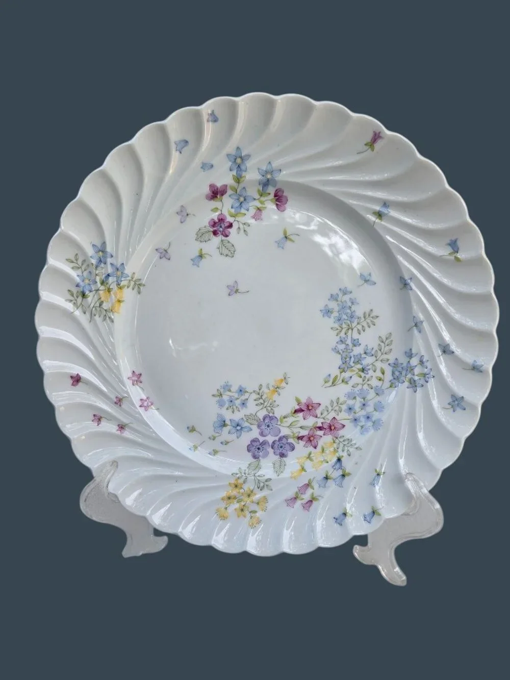 Haviland Prairie 5-Piece Place Setting Floral Swirl Porcelain Dinnerware Limoges